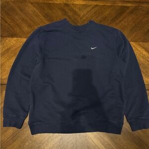Nike Navy Blue Crewneck Sweatshirt Size Large Embroidered Swoosh |P1